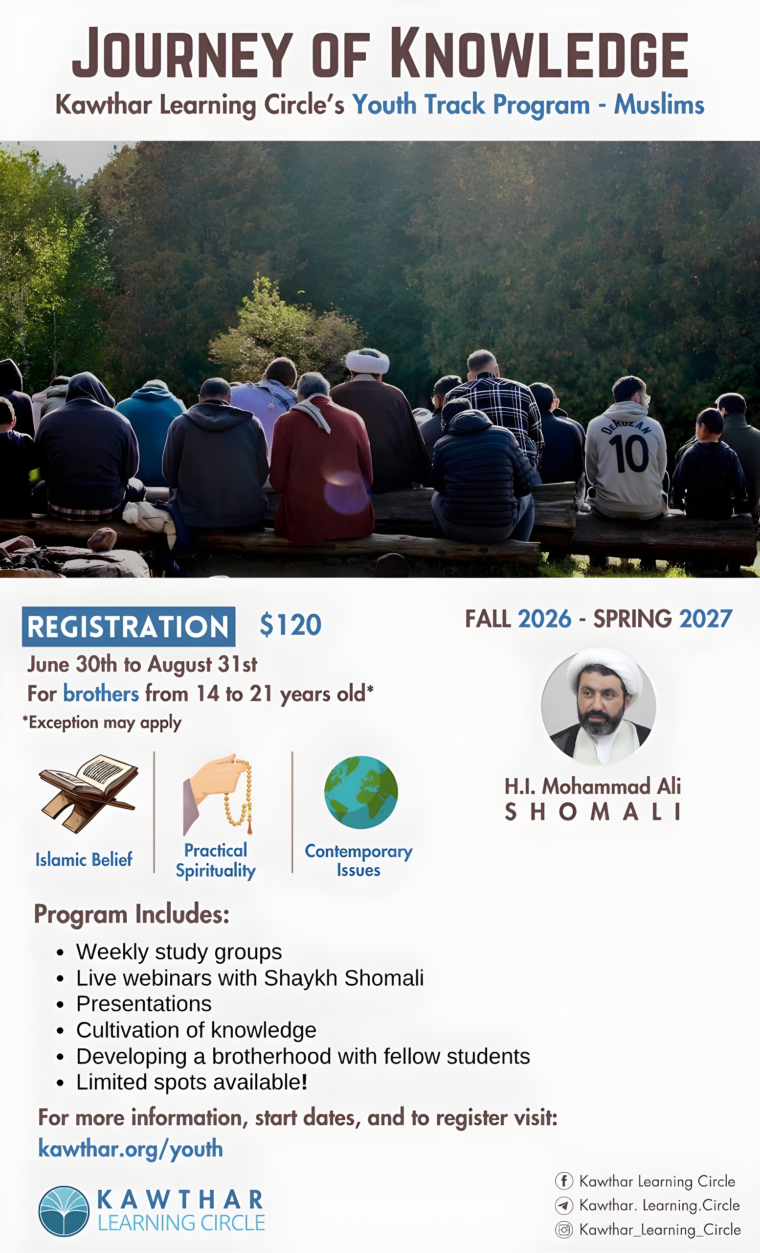 Kawthar Learning Circle Youth Brothers 2026-2027